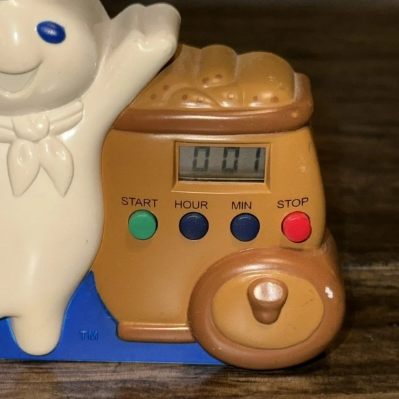 VTG 1997 The Pillsbury Company Pillsbury Doughboy Plastic Kitchen Timer Magnet - Picture 2 of 11